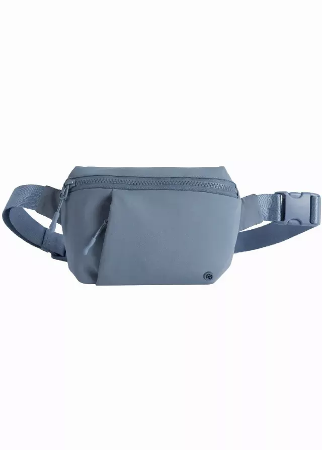 Joan & David Sport Nylon Passport Front Pocket Belt Bag — 136-DENIM