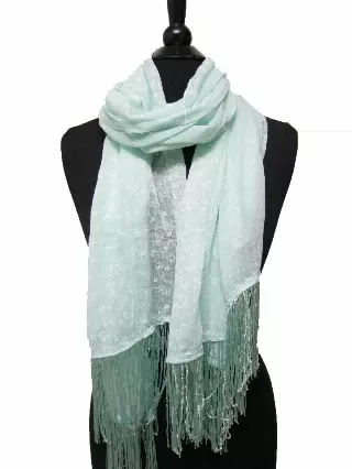 JC315 Tassel Spring Scarf — Mint