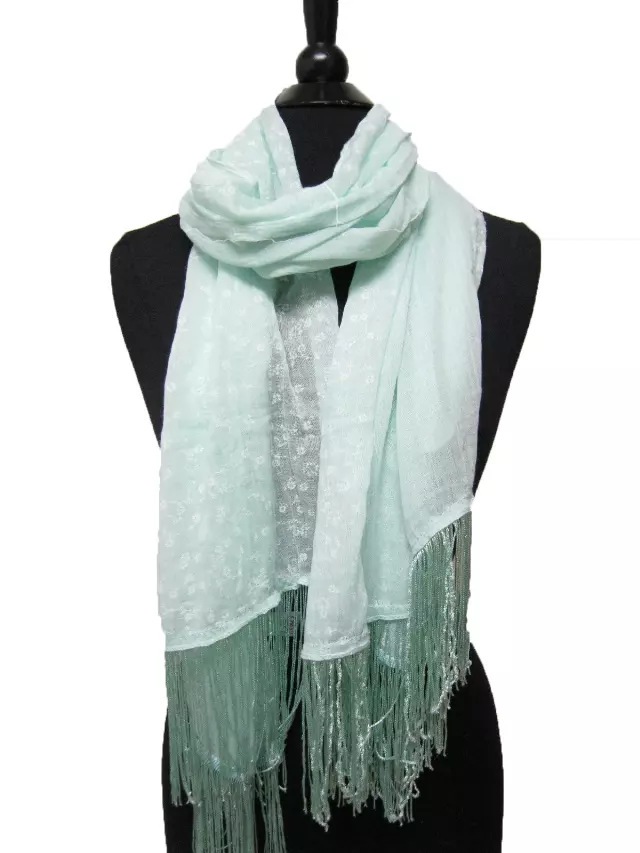 JC315 Tassel Spring Scarf — Mint