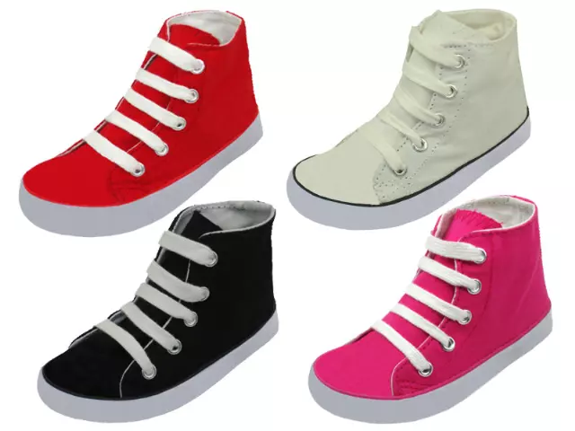 BB328 - Wholesale Toddler's Lace Up High-Top Canvas Shoes