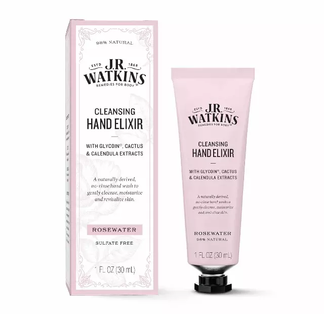 WHOLESALE J.R. WATKINS CLEANSING HAND ELIXIR 1 OZ - ROSEWATER - 48 PIECE LOT