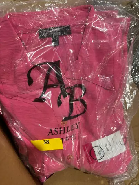 Ashley Blue Plus Size Textured Button-Down Blouse Case Pack – 6 Pieces – Only $2.50 Each — Pink