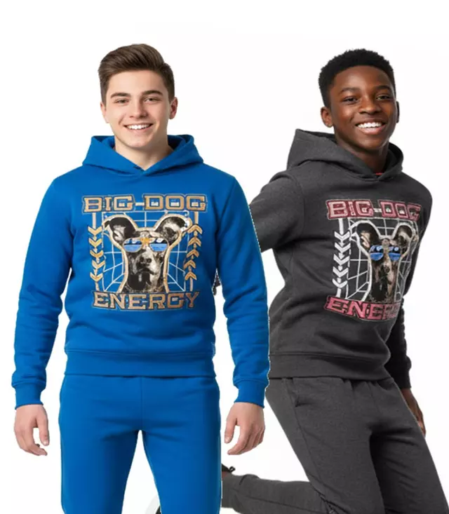 Boys 8-14 Doberman Hoodie & Jogger Set – S1OPE “Big Dog Energy” - 8128088