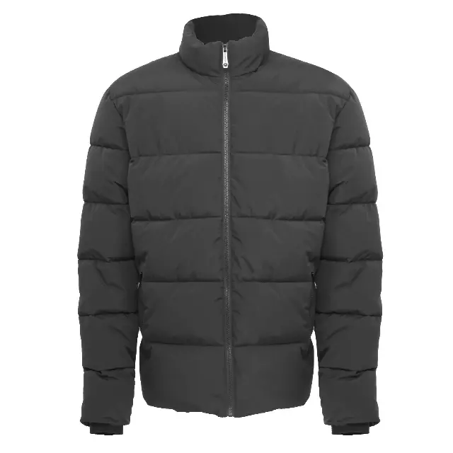 Men's Full Zipper Puffer Jacket - Style #MFJ808 - $16.90/Unit 12 PC — 1XL-3XL (WHOLESALE) / Dark Grey