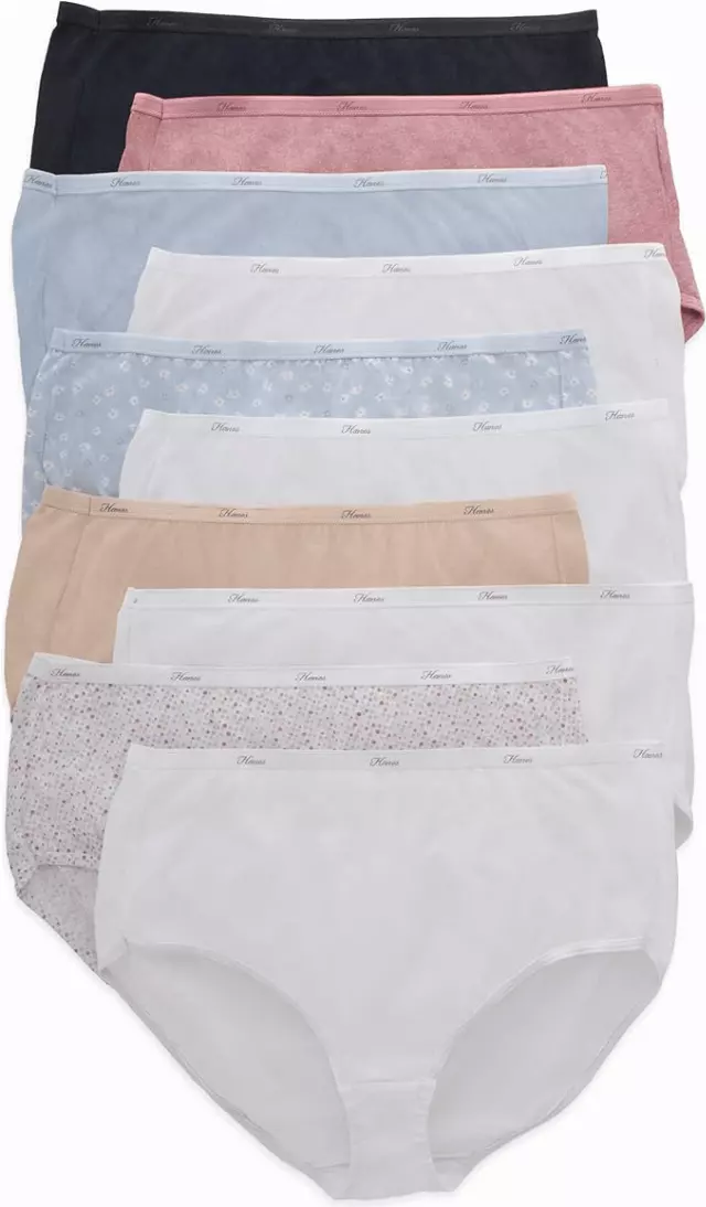 #0W-H-PW40EG Hanes Women’s Classic Cotton Brief Underwear (Size 9) – $5.00 per 10 pair pack (6 Packs)