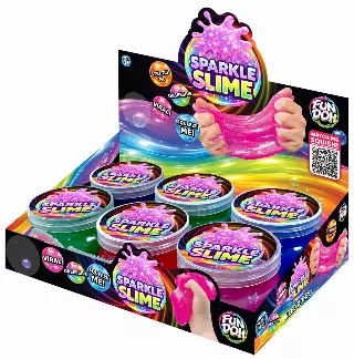 Fun Doh™ Glitter Slime - 6 Pieces Per Retail Ready Display 25034