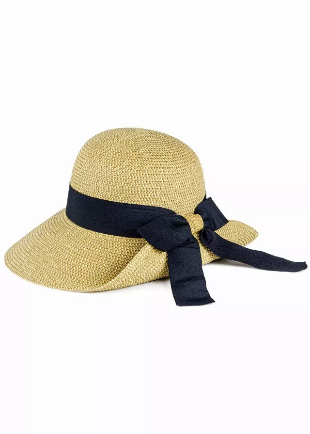 Magid Two Tone Ribbon Garden Hat — NATURAL