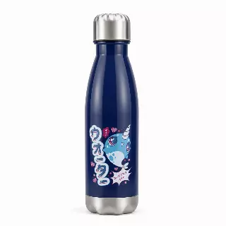 KAWAII NARWHAL STAINLESS STEEL WATER BOTTLE