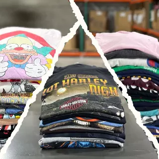Pick 3 Custom 50lb T-Shirt Bale — Harley / Cartoon / Branded