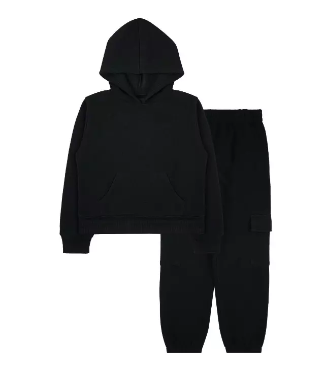 Boys’ 2PC Fleece Set #N23 — Black / 4-5-6-7