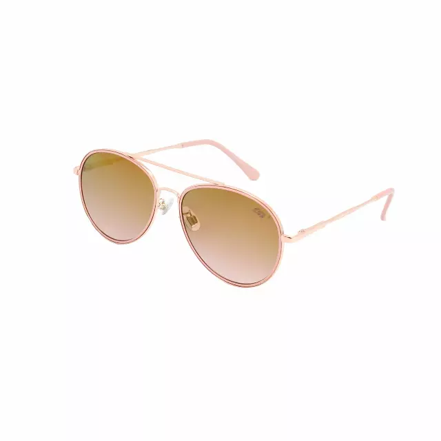 Classic Metal Aviator Sunglasses with Mirrored Teardrop Lenses and Inner Rim Detail SS10121