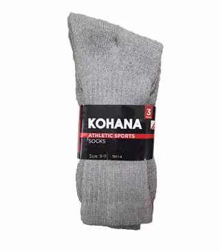 Socks - 10-13 Grey Crew Socks - 202G-3