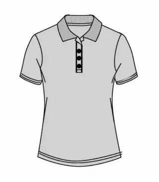 Ladies Closed Mesh Performance Polo Light Charcoal - 9133409