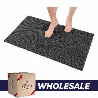 100% Cotton Bath Mat Rugs, 20x34 inches with Silicone Backing, Soft Absorbent Grip-Enhanced Bath Mats for Bathroom - 35 Set Case Pack