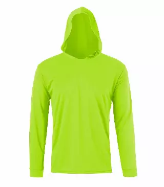 Performance Long Sleeve with Hoodie Neon Green - 7621409