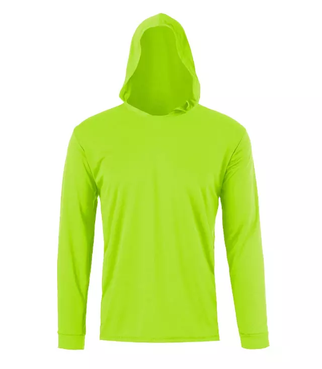Performance Long Sleeve with Hoodie Neon Green - 7621409