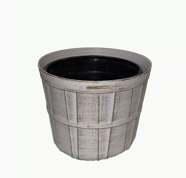 PLX7000-9WW – 9”x 8” deep White wash plastic bushel pot-Min 24 – Case pk 48 pcs