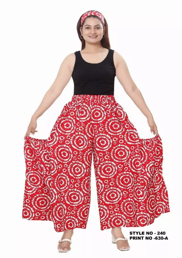 240 - Ankara Palazzo Pants With Big Side Pockets (3 PCS PRE-PACK) - $20.00 Each — One Size (4 - 24) / Print-630A