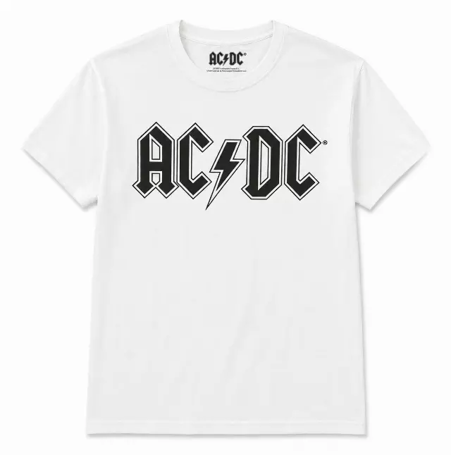 ACDC ROCK BAND LOGO T-SHIRT WHITE