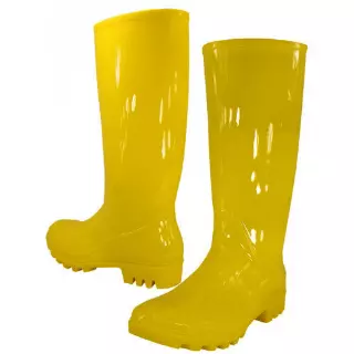 RB-010 - Women's "Easy USA" 13½ Inches Super Soft Rubber Rain Boots — Yellow (RB-010-Y) / 6-11 Assorted
