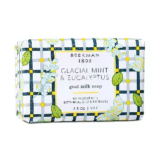 WHOLESALE BEEKMAN 1802 GLACIAL MINT & EUCALYPTUS GOAT MILK SOAP 3.5 OZ - 48 PIECE LOT