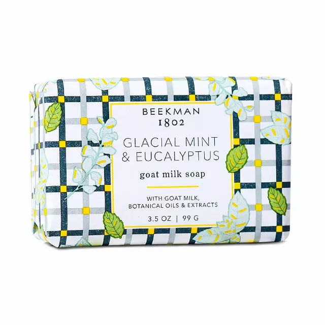 WHOLESALE BEEKMAN 1802 GLACIAL MINT & EUCALYPTUS GOAT MILK SOAP 3.5 OZ - 48 PIECE LOT