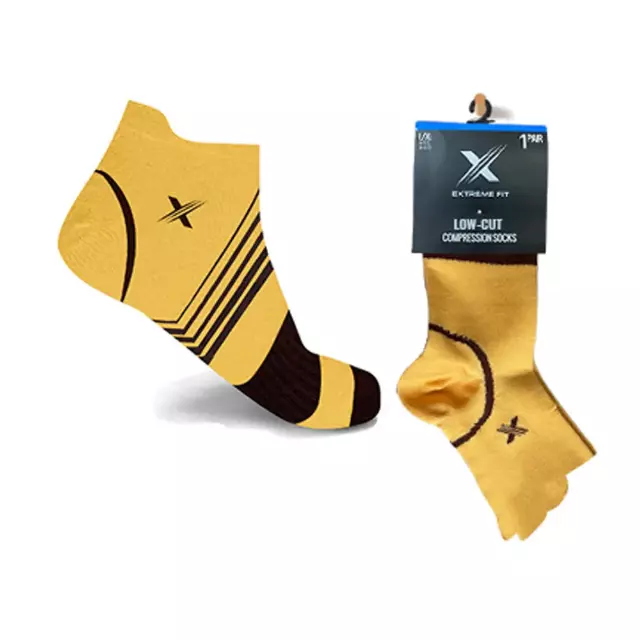 V-STRIPED ANKLE-LENGTH COMPRESSION SOCKS — Large/XL · SKU EF-SENACS-MUT-L