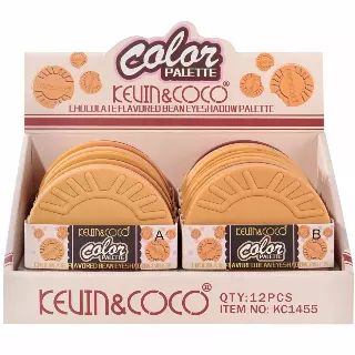 Kevin & Coco Chocolate Flavored Bean Eyeshadow Palette - Wholesale Display 12 Units (KC1455)