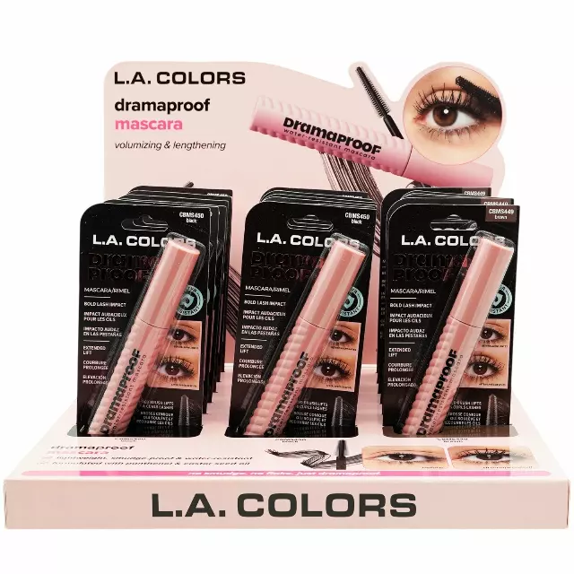 L.A. Colors Dramaproof Mascara - Wholesale Display 18 Units (CPD834)