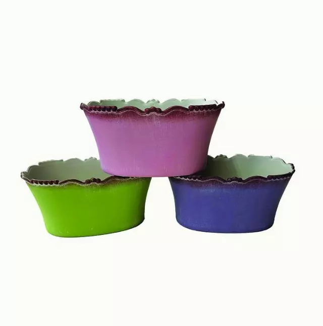 PL6001ASST-9″ x 4″ Water Proof -Oval Pastel heavy plastic pot-W/L-“each”-Min 12-Case 72 pcs