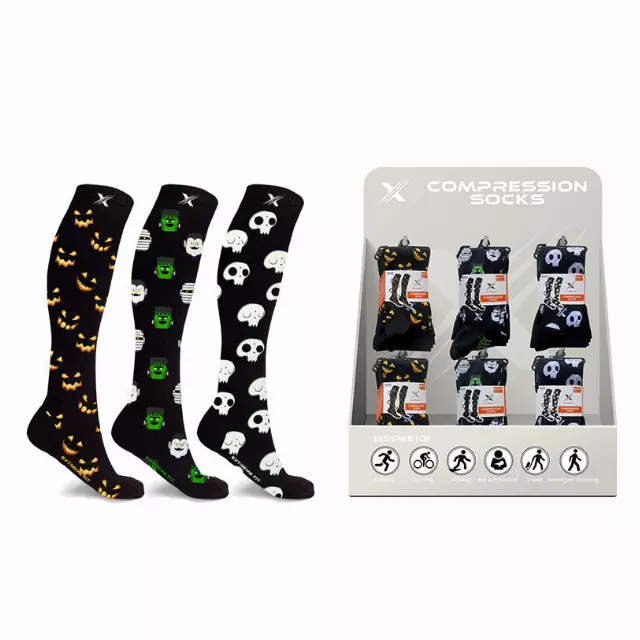 24-PAIRS HALLOWEEN SOCKS WITH FREE DISPLAY · SKU XX-DISPLAY-KUS