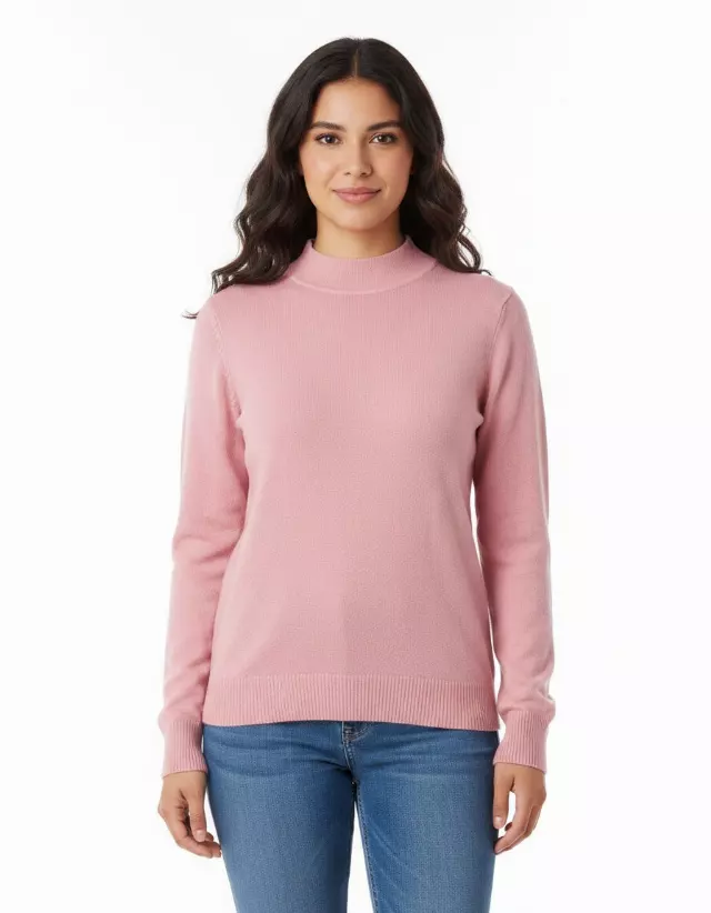 Mock Neck Sweater — Mauve / S/M-L/XL