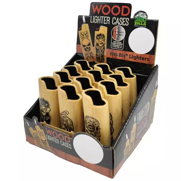Wood Lighter Case - 12 Pieces Per Retail Ready Display 23223