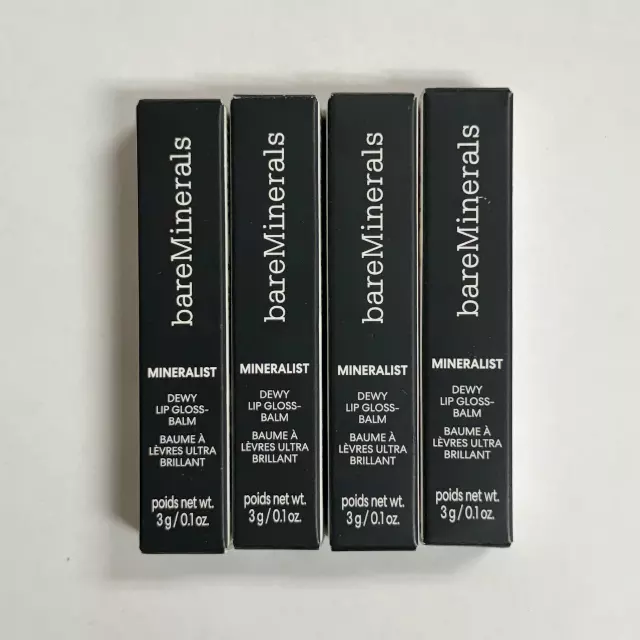 WHOLESALE BAREMINERALS DEWY LIP GLOSS BALM PACKAGE #1 - ASSORTED COLORS - 50 PIECE LOT