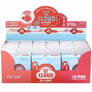 Oz Lab Clip On Cloud Lip & Cheek - Wholesale Display 12 Units (OB-964)