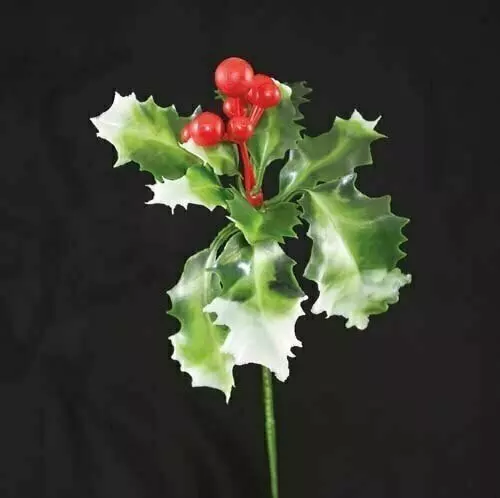 PLX2007GW – 3.5” Plastic Holly pick (100 ct) Min 1 Box – Case PK 20 Boxes