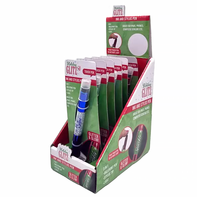 Christmas Glitter Pen- 6 Pieces Per Retail Ready Display 24071