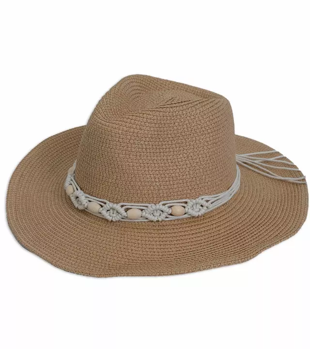 Magid Wooden Beaded Panama Straw Hat — TOAST