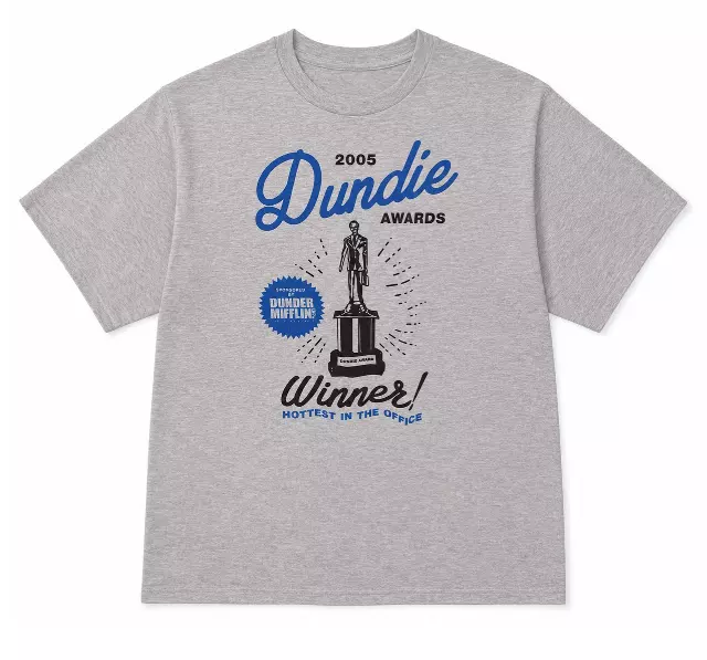 THE OFFICE DUNDIE AWARDS T-SHIRT HTR GREY