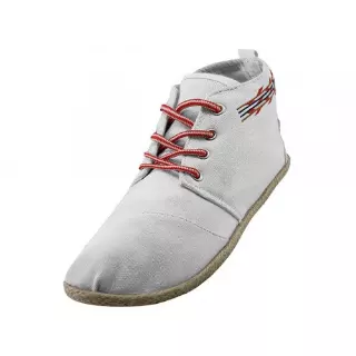 W010001L - Women's "Easy USA" Hi-Top Canvas Shoes — White (W010001L-W) / 5-10 Assorted