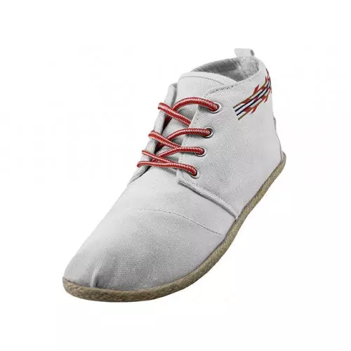 W010001L - Women's "Easy USA" Hi-Top Canvas Shoes — White (W010001L-W) / 5-10 Assorted