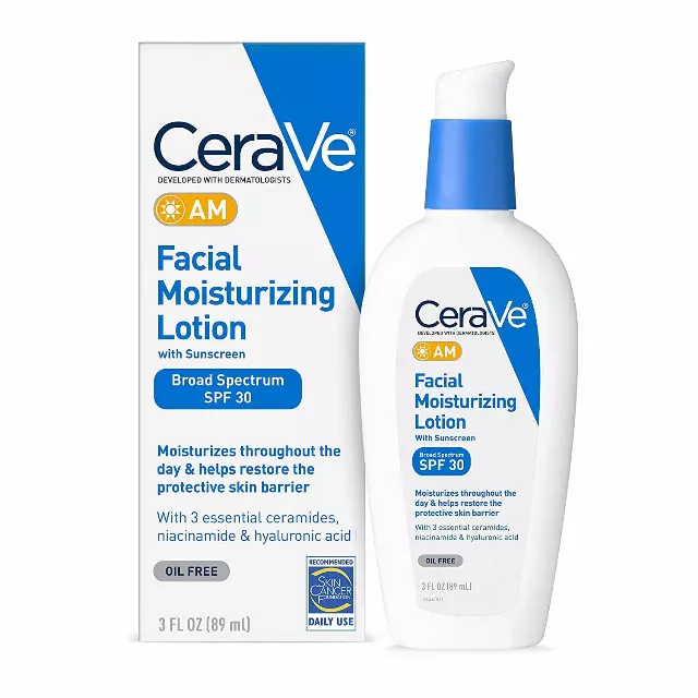 WHOLESALE CERAVE AM FACIAL MOISTURIZING LOTION SPF 30, 3 OZ - 48 PIECE LOT