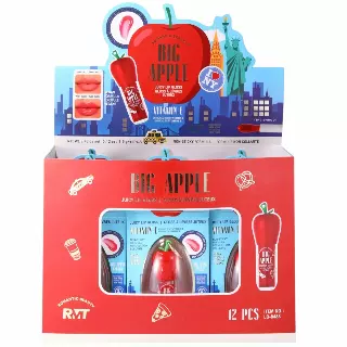 Romantic Beauty Big Apple Juicy Lip Gloss - Wholesale Display 12 Units (LO-8488)