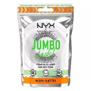 NYX PROFESSIONAL MAKEUP Jumbo Lash! Vegan False Eyelashes, Up to 12HR Wear, Reusable Fake Lashes – Wispy Flutter