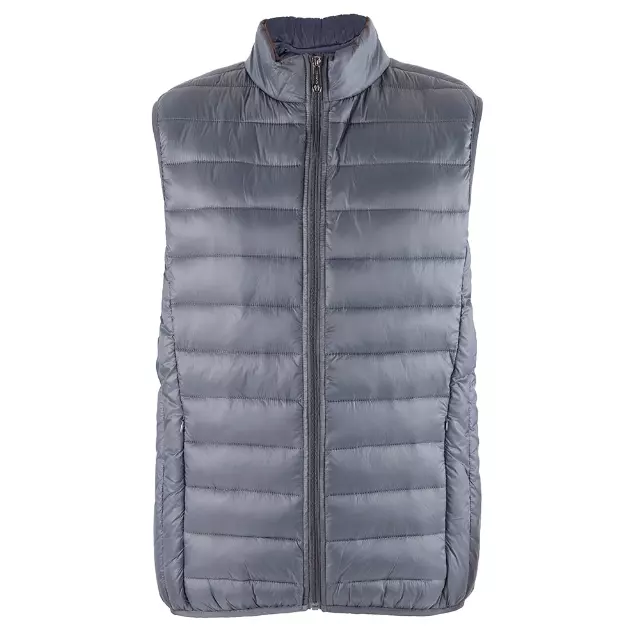 Men’s Solid Full Zip Puffer Vest - Style #MV805 - $10.90/Unit MINIMUM 12 PCS - PLEASE SEE DESCRIPTION - S-2XL — Dark Grey