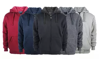 Men's Sherpa Lined Hoodie- Plus Size- Style #MFJ105X- Open Stock Available- $11.90/ Unit OPEN STOCK MINIMUM 12 PCS — 5XL / Dark Grey