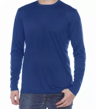 Men's Crew Neck Long Sleeve Shirt-Plus Size- Style #MS904X - $6.90/Unit MINIMUM 24 PCS - PLEASE SEE DESCRIPTION - 3XL-5XL — Blue