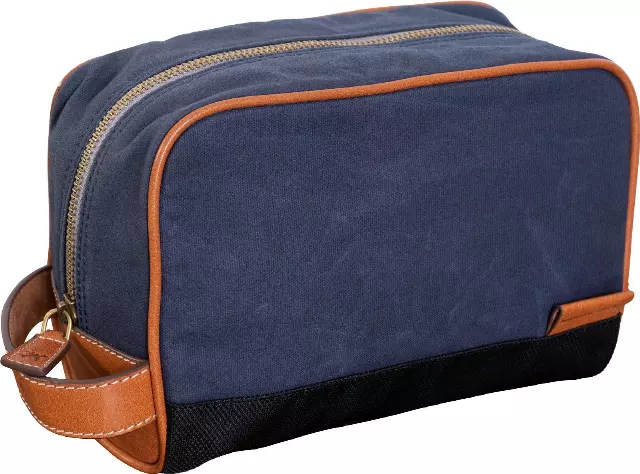 Hey Handsome Waxed Canvas Dopp Kit - Navy