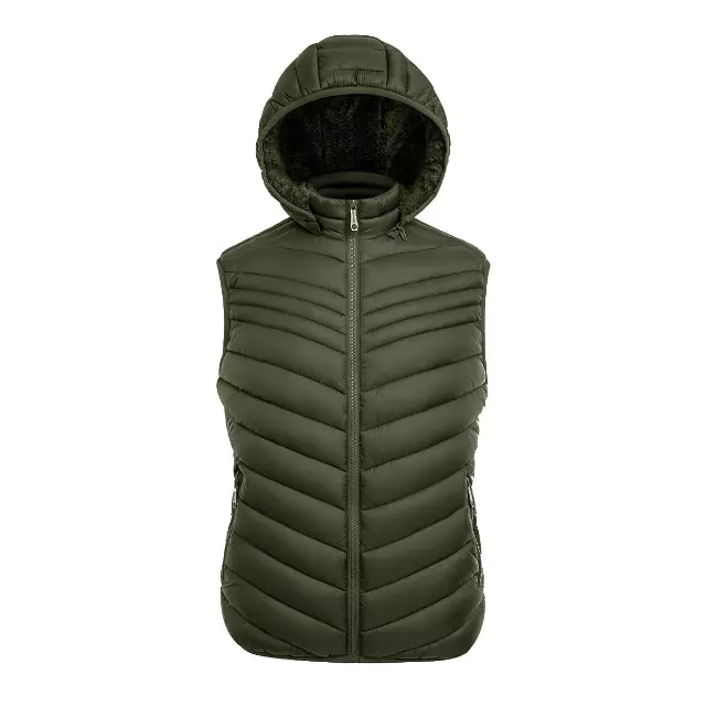 Men’s Solid Full Zip Puffer Vest with Hood - Style #MV807 - $10.90/Unit MINIMUM 12 PCS - PLEASE SEE DESCRIPTION - S-2XL — Ranger Green