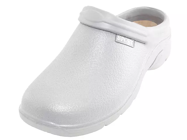S2390L - Women's "Sport" Close Toe Rubber Nurses Clogs — White (S2390L-W) / 7-11 Assorted